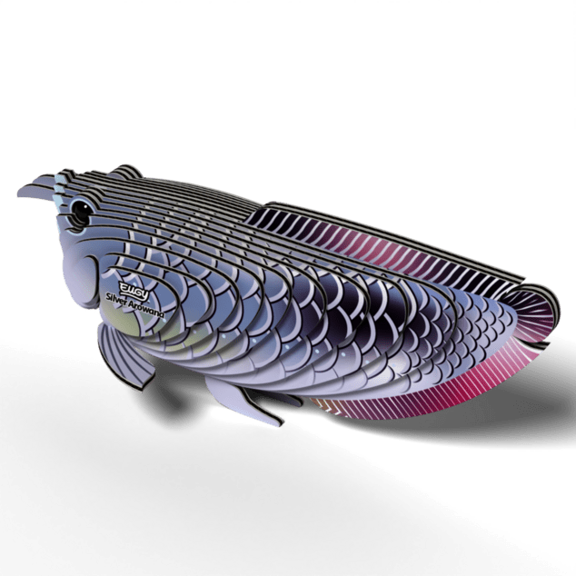EUGY Arowana srebrna 3D kartonska sestavljanka