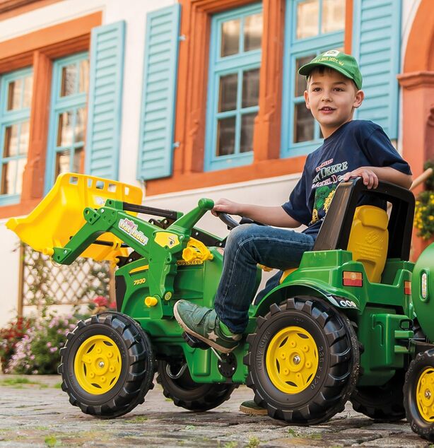 Rollytoys Farmtrac Šliapací traktor John Deere s predným nakladačom