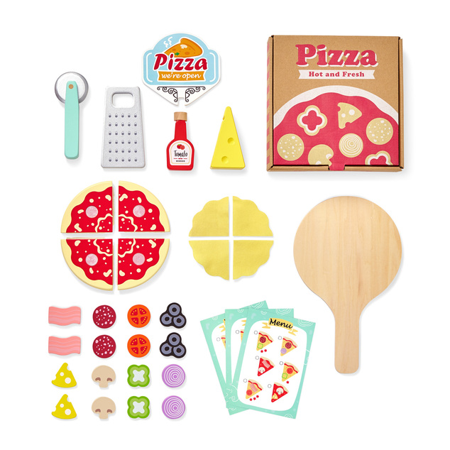 Pizzeria-Set aus Holz, 2023