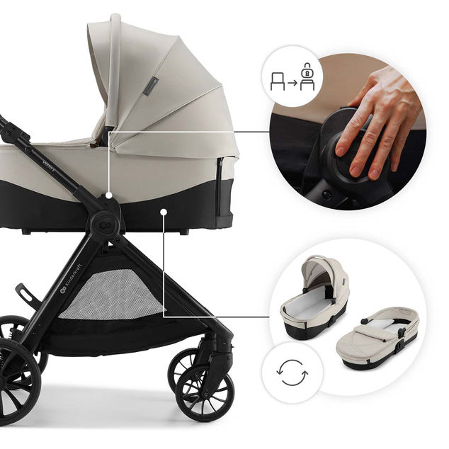 KINDERKRAFT Kombikinderwagen Vesto 2 3in1 Beige