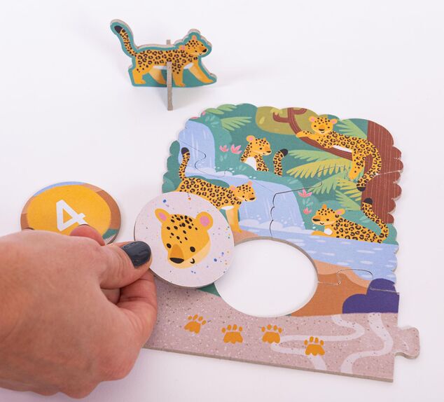 KukiKuk 80056 - Velké puzzle loto Výlet do ZOO