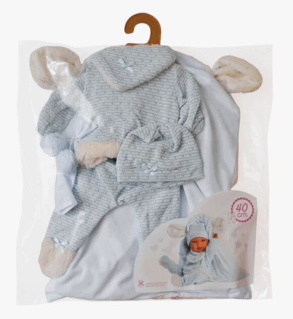 Llorens M738-59 oblečenie pre bábiku bábätko NEW BORN veľkosti 40-42 cm s doplnkami