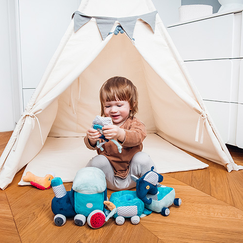 BABYONO Jouet éducatif Safari train 0m+