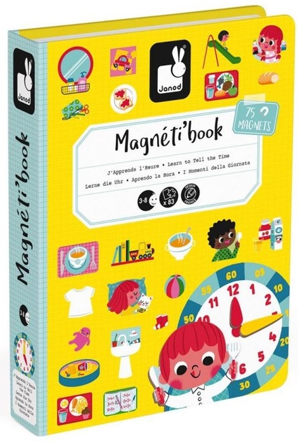 Janod Magnetibook Hodiny Magnetická kniha pre deti