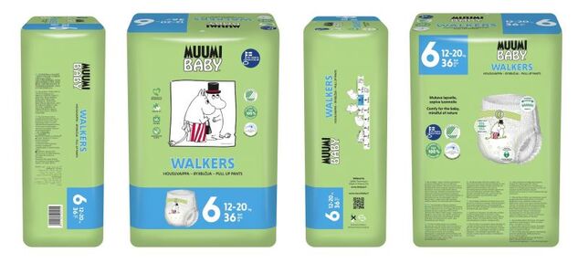 Nohavičky plienkové jednorázové 6 Junior 12-20kg 36ks Baby Muumi