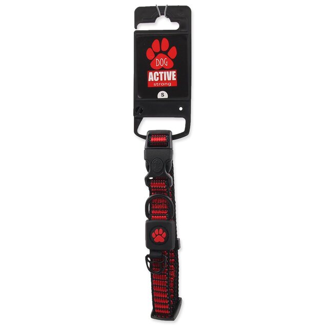 Obojok Active Dog Strong S červený 1,5x27-37cm