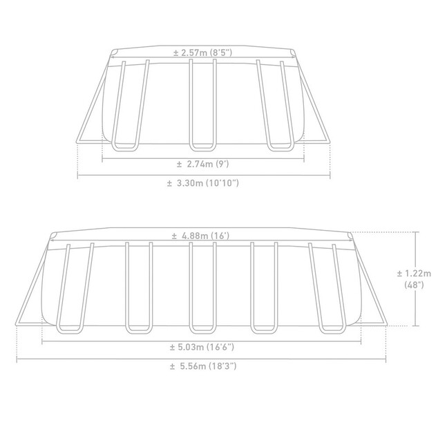 Záhradný bazén INTEX 26796 Prism Frame Oval 503 x 274 x 122 cm kartušová filtrácia