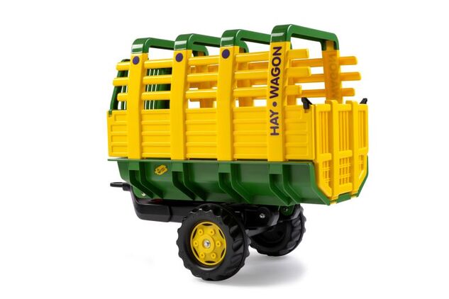 Rollytoys Vlečka na seno za traktor 1osá Hay Wagon - zelenožltá