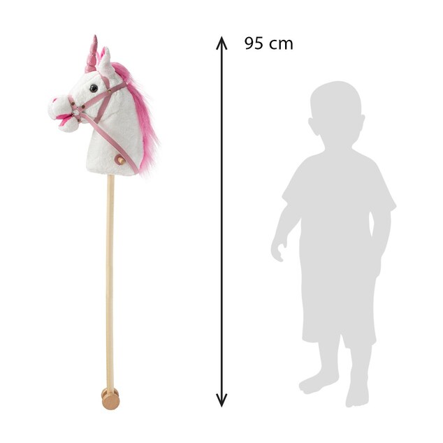 Hobby horse Egyszarvú hanggal és kerekekkel Nia Baby Mix white