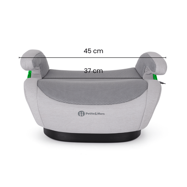PETITE&amp;MARS Podsedák Optimus Pro i-Size Air Gentle Grey 125 - 150 cm (22-36 kg)