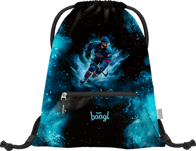 BAAGL SET 3 Zippy Hockey: cartella, astuccio, sacchetto