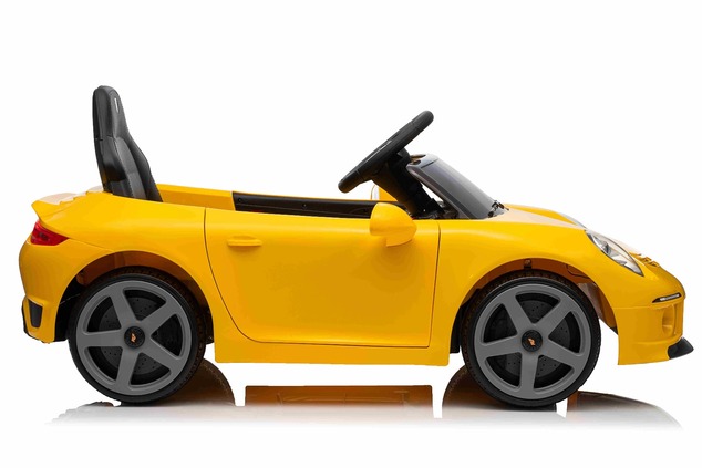 Elektrické autíčko RUF GT 12V, žlté, Otváracie dvere, 2.4 GHz diaľkové ovládanie, LED svet
