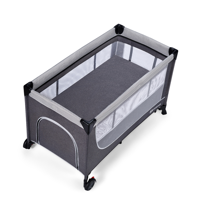 KINDERKRAFT Postieľka cestovná Leody Grey