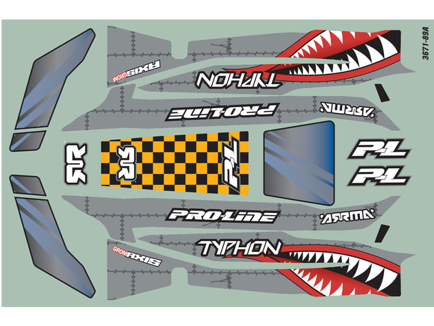 Pro-Line karosérie 1:14 Axis šedá: Typhon GROM