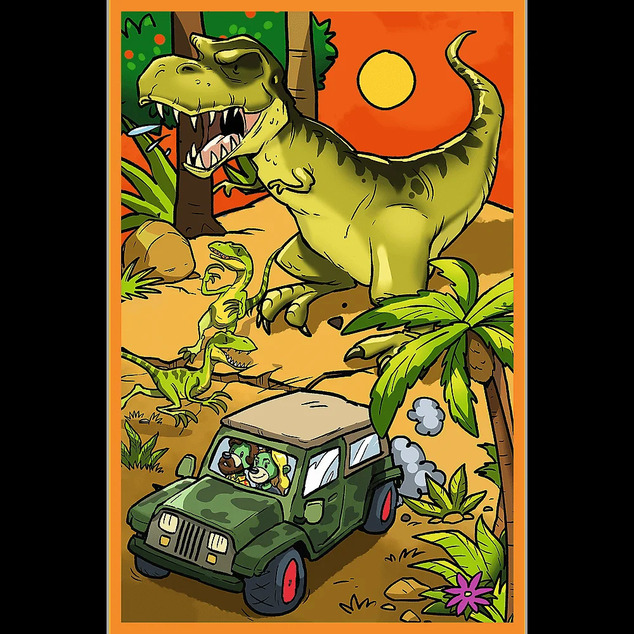 Trefl Puzzle 3x80 Treflíci in der Welt der Dinosaurier