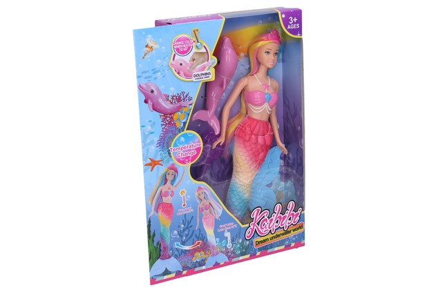 Bambola sirena che cambia colore 35cm