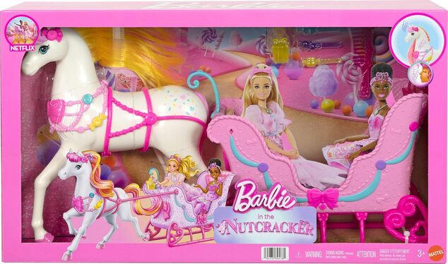 Mattel Barbie Louskáček Sáně s koněm