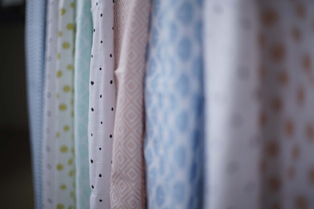 Musselin Decke 2st Mint Boats 100x120cm