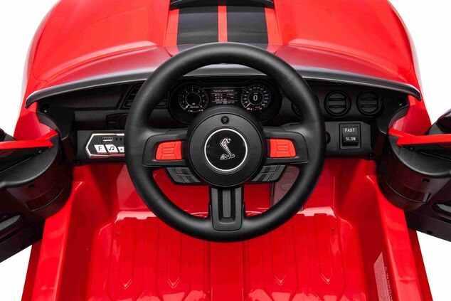 Elektrické autíčko Ford Shelby Mustang GT 500 Cobra, červené, 2,4 GHz diaľkové ovládanie