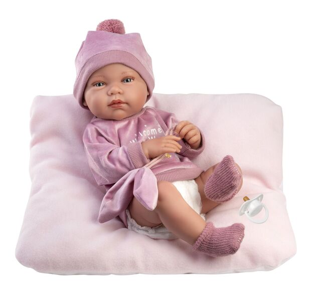 Llorens 84346 NEW BORN NIÑA - muñeca bebé realista con cuerpo de vinilo completo