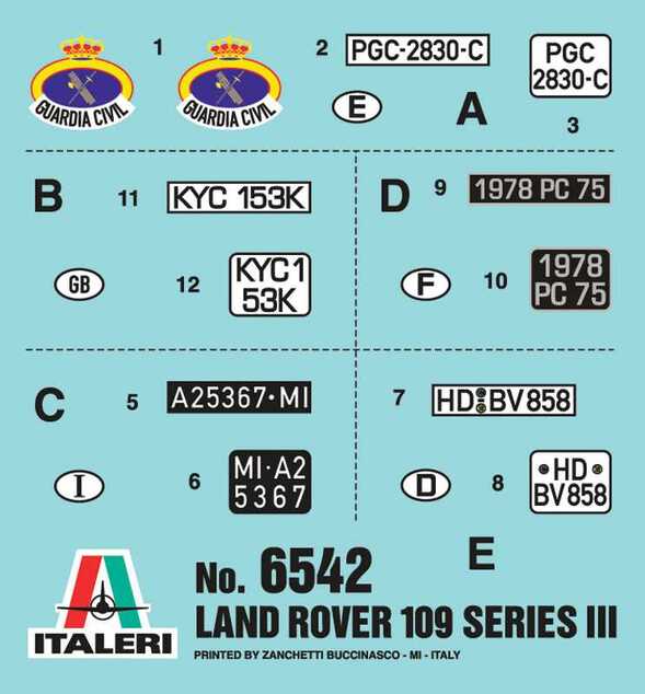 Model Kit auto 6542 – LAND ROVER III 109 „Guardia Civil“ (1:35)