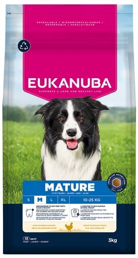 Krmivo EUKANUBA Mature Medium rich in fresh chicken 3 kg
