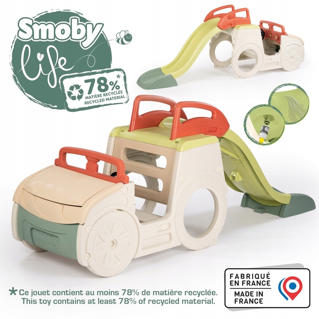 Smoby Auto pieskovisko so šmykľavkou Life 150 cm