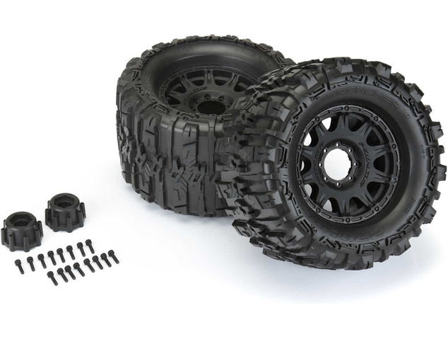 Pro-Line kolo 3.8", pneu Trencher HP Belted, disk Raid H17 čierny (2)