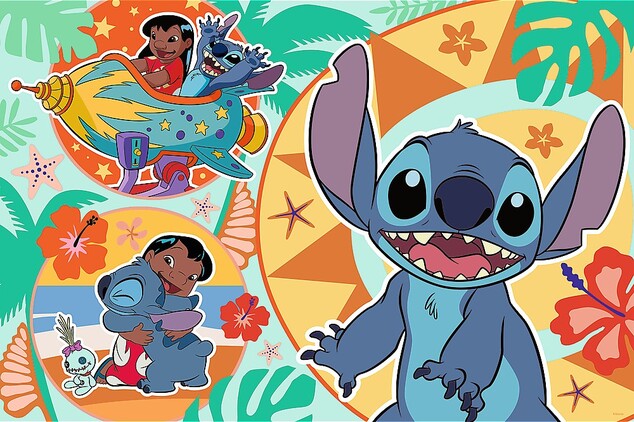 Trefl Puzzle Lilo&amp;Stitch: Šťastný deň MAXI 24 dielikov