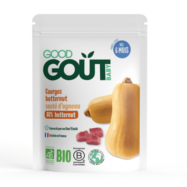Good Gout BIO Maslová tekvica s jahňacím mäsom (190 g)