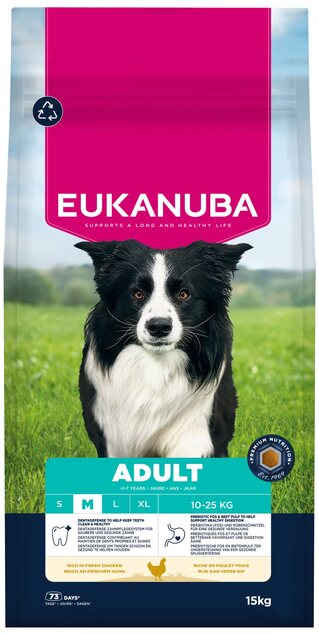 Krmivo EUKANUBA Adult Medium rich in fresh chicken 15 kg