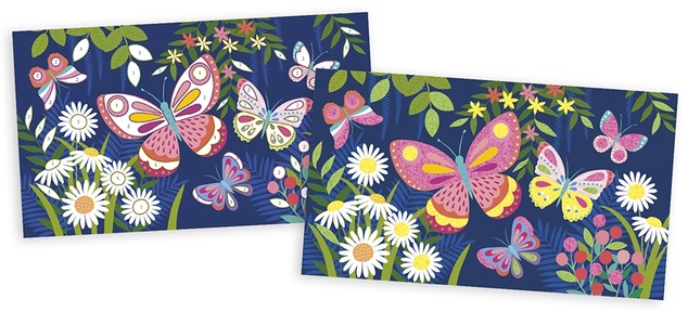 Janod Atelier Set Midi Nisip colorat cu sclipici Fluturi de la 6 ani