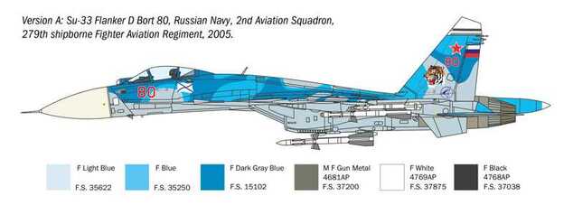 Model Kit letadlo 0197 - SUKHOI SU-27 D "SEA FLANKER" (1:72)