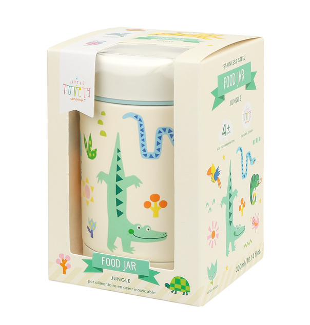 A Little Lovely Company – recipient alimentar izolat din oțel inoxidabil – junglă