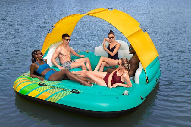 Bestway 43407 Saltea gonflabilă pentru 5 persoane Sunny Lounge Island, 300 x 275 cm