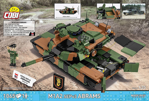 Cobi Forțele Armate M1A2 Abrams SEPv3, 1:35, 1065 p, 1 f