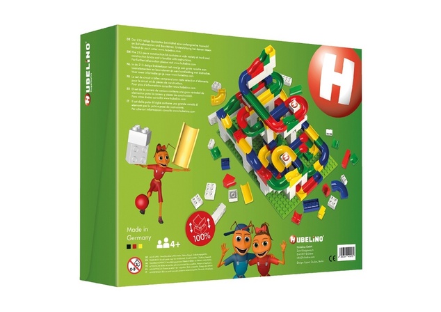HUBELINO Guličková dráha - set s kockami Maxi 213 ks