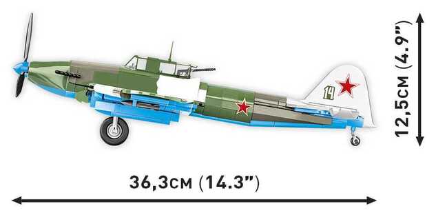 Cobi 5745 II WW Iljušin Il-2 Šturmovik, 1:32, 636 k, 2 f