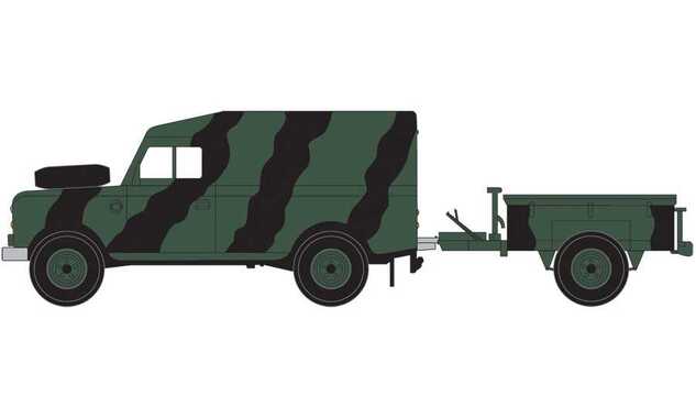 Classic Kit Militär A02324 - LWB Land Rover (Hardtop) und Anhänger (1:76)