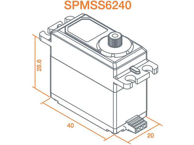 Spektrum servo S6240 Auto Visoka brzina 15kg.cm 0.08s/60° 23T