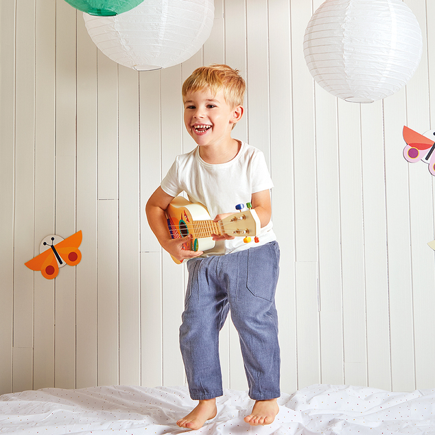 Janod Gioia Strumento musicale in legno per bambini Ukulele
