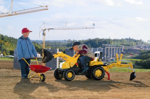 Rollytoys Šliapací traktor Rolly Junior JCB s predným aj zadným nakladačom