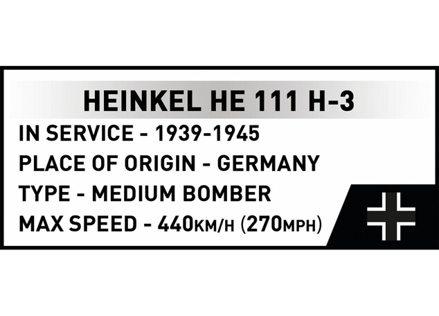 Cobi II WW Bombardier mediu german HEINKEL HE 111 H-3, 1:48