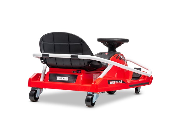 Beneo Motors Drift Kart 24V, rosso, 300W Motore Brushless, Batteria al Litio,