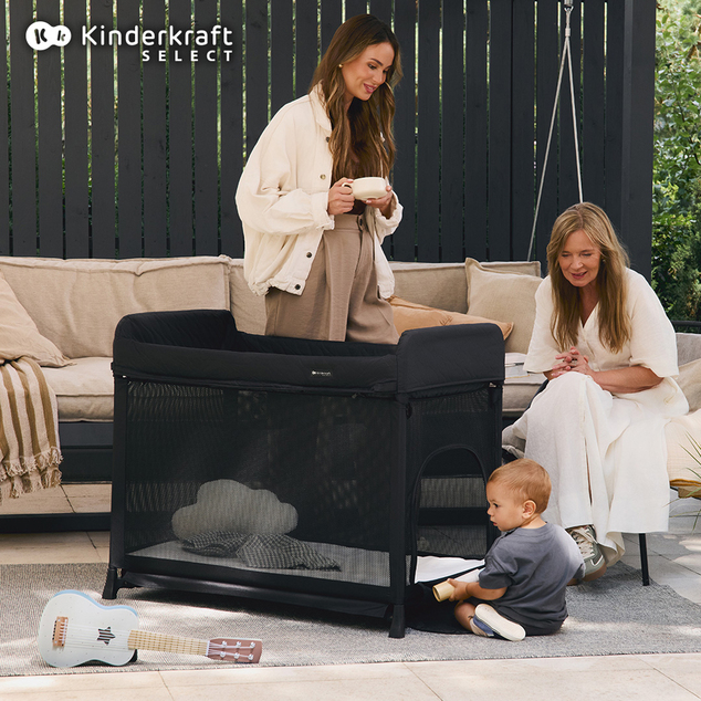 KINDERKRAFT SELECT Postieľka cestovná Moon Dream Black