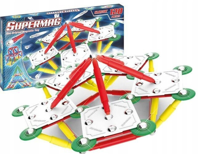 SUPERMAG magnetická stavebnica Classic primary 120ks