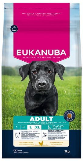 Krmivo EUKANUBA Adult Large rich in fresh chicken 3 kg