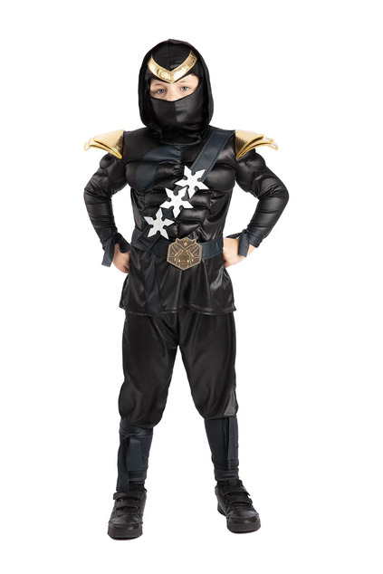 SUPER BLACK NINJA dětský kostým velikost (134-140 cm)