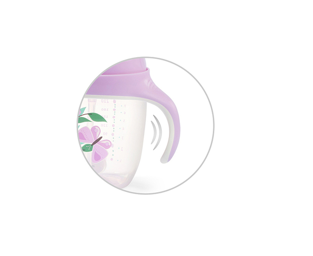 BABYONO Lernbecher mit Strohhalm Schmetterling 6m+