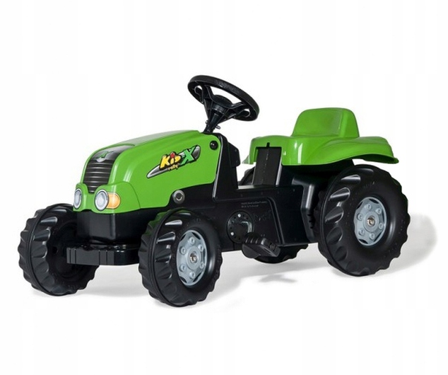 Rollytoys Šliapací traktor Rolly Kid s vlečkou - zelený